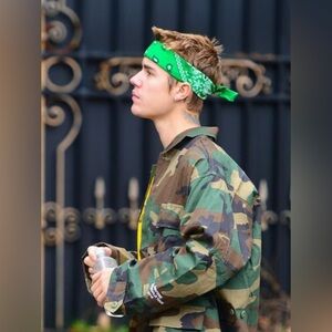 Green Paisley Bandana